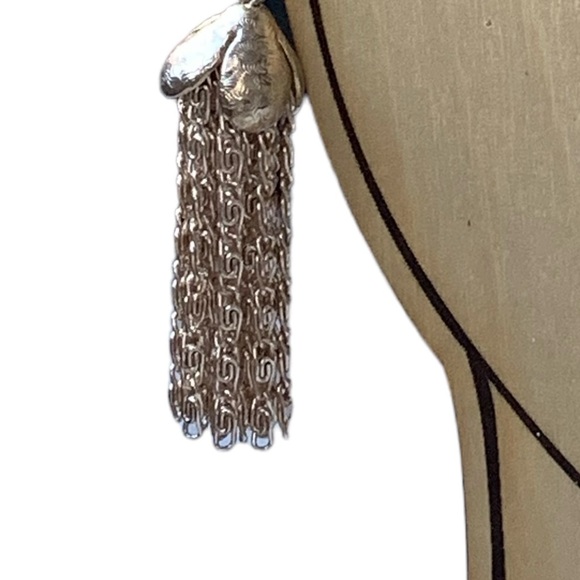 Sarah Coventry Light Gold Clip-On Dangle Chain Earrings Woman’s Jewelry - Picture 6 of 7